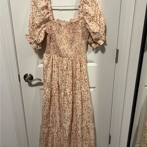 Elegant Long Sleeve Animal Print Dress